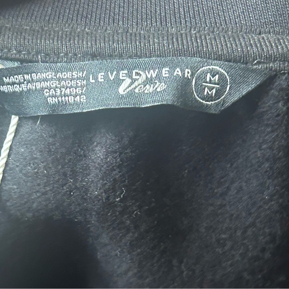 NWT Advance by Verve Black Sweatshirt Funnel Neck M Sporty Activewear Ribbed - Picture 12 of 15